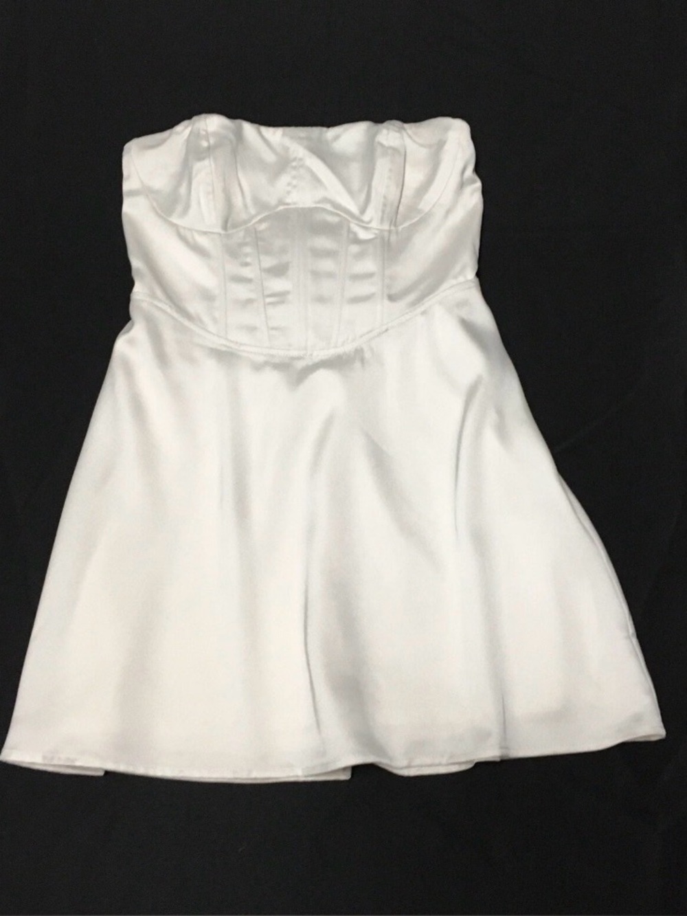 Wild Fable Women's S Sleeveless Off-White Tube Corset Mini Fit and Flare Dress